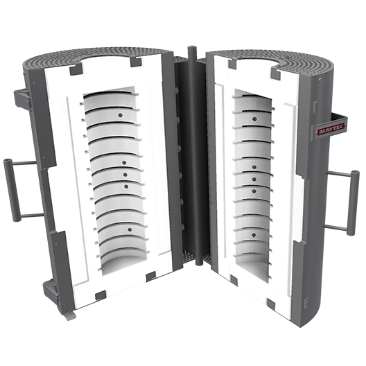 HTO-19 open - Round furnace, 3 zones, for materials testing