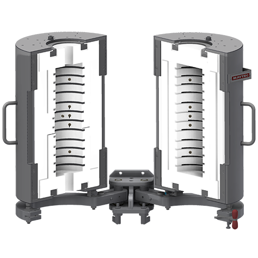 HTO-51 open - Round furnace, 3 zones, for materials testing